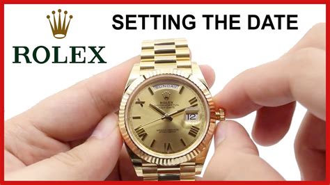 how do i change the date on my rolex watch|Rolex setting date and time.